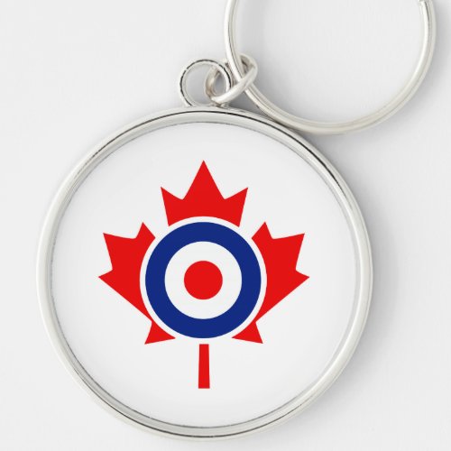 Canadian Maple Leaf Roundel Graphic Keychain