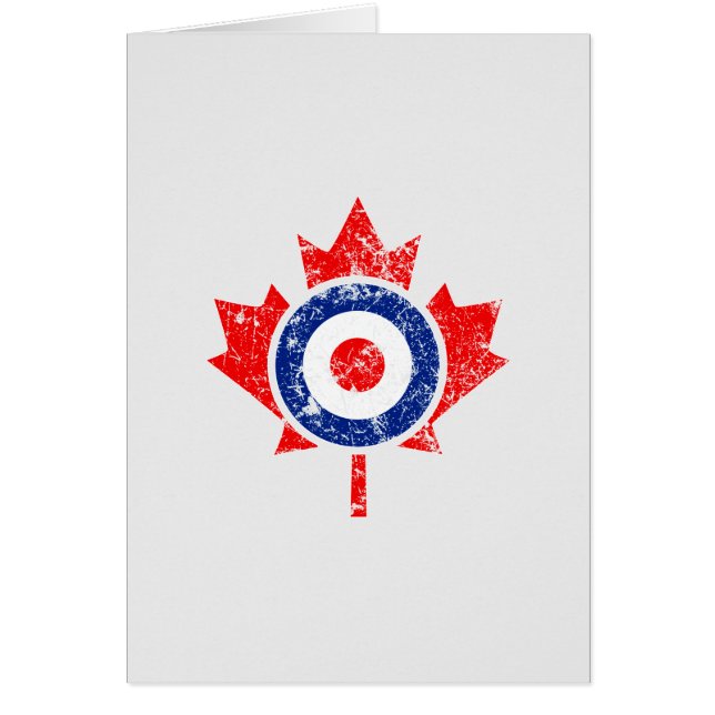 Canadian Maple Leaf Roundel Grunge Mod CANADA Cards (Front)