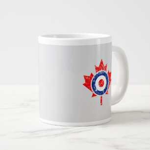Canadian Maple Leaf Roundel Grunge Mod CANADA Giant Coffee Mug