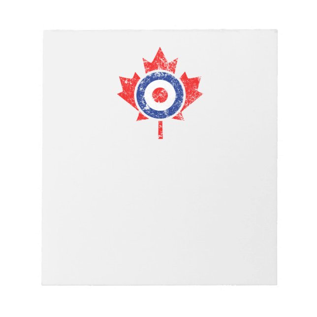 Canadian Maple Leaf Roundel Grunge Mod CANADA Notepad (Front)