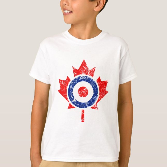 Canadian Maple Leaf Roundel Grunge Mod CANADA T-Shirt (Front)
