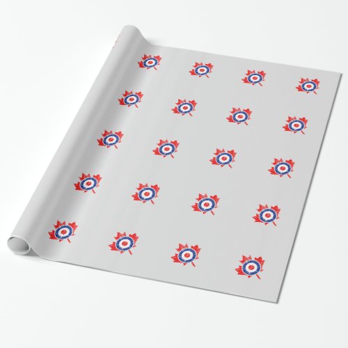 Canadian Maple Leaf Roundel Grunge Mod CANADA Wrapping Paper