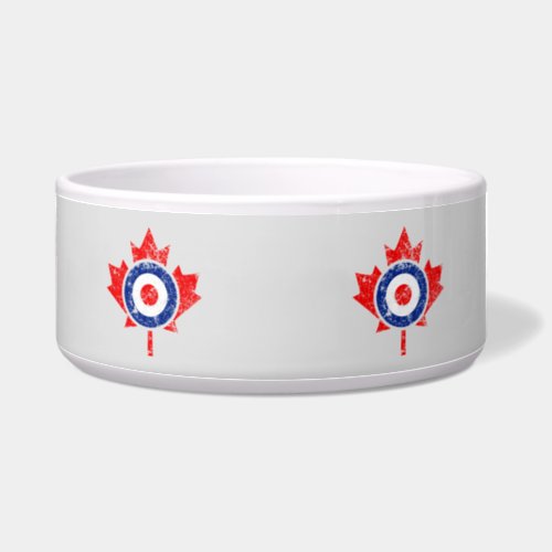 Canadian Maple Leaf Roundel Grunge Mod style Bowl