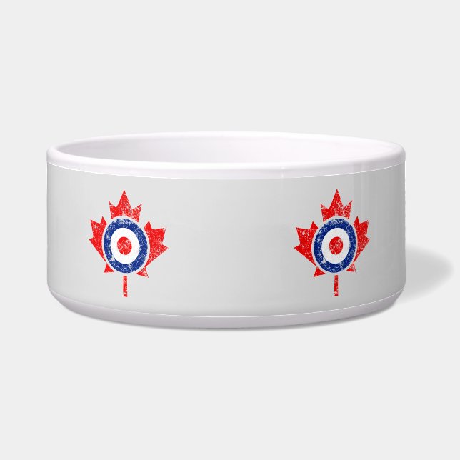 Canadian Maple Leaf Roundel Grunge Mod style Bowl (Front)