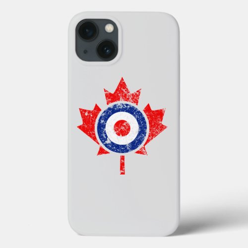 Canadian Maple Leaf Roundel Grunge Mod style iPhone 13 Case