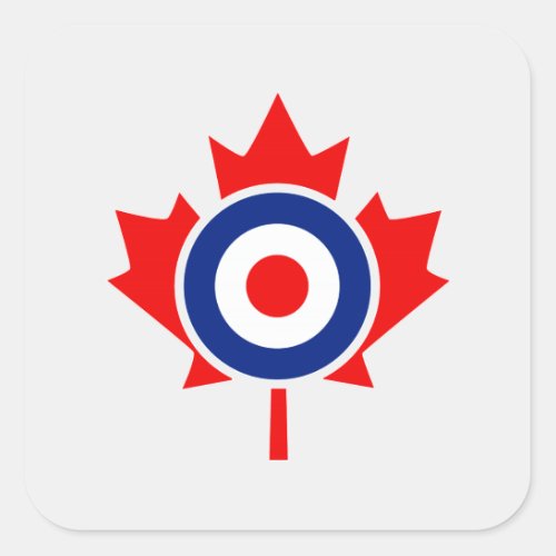 Canadian Maple Leaf Roundel Mod Badge Square Sticker