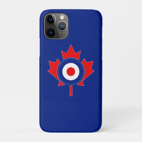 Canadian Maple Leaf Roundel Mod BLUE iPhone 11 Pro Case