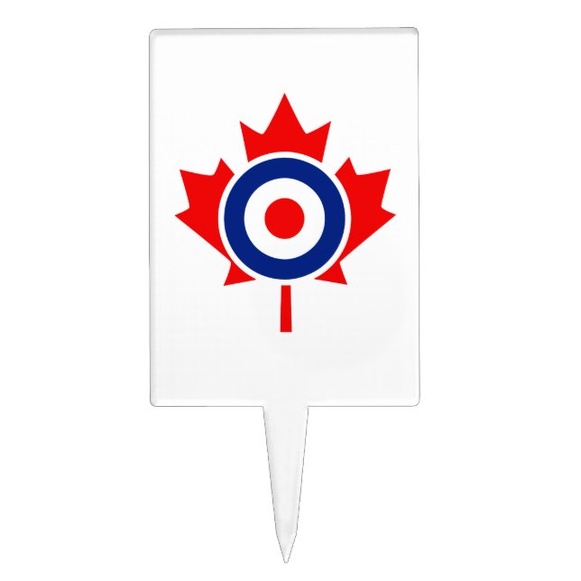 Canadian Maple Leaf Roundel Mod CANADA Cake Topper (Front)