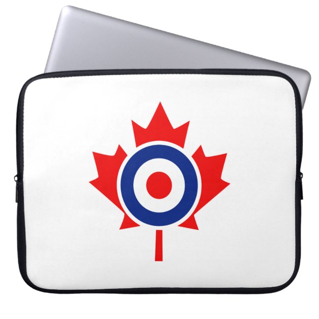 Canadian Maple Leaf Roundel Mod CANADA Laptop Sleeve (Front)