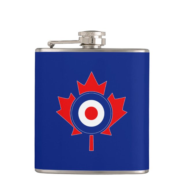 Canadian Maple Leaf Roundel Mod Flask (Front)