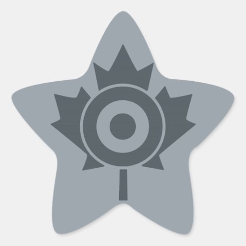 Canadian Maple Leaf Roundel Mod Graphic Star Sticker