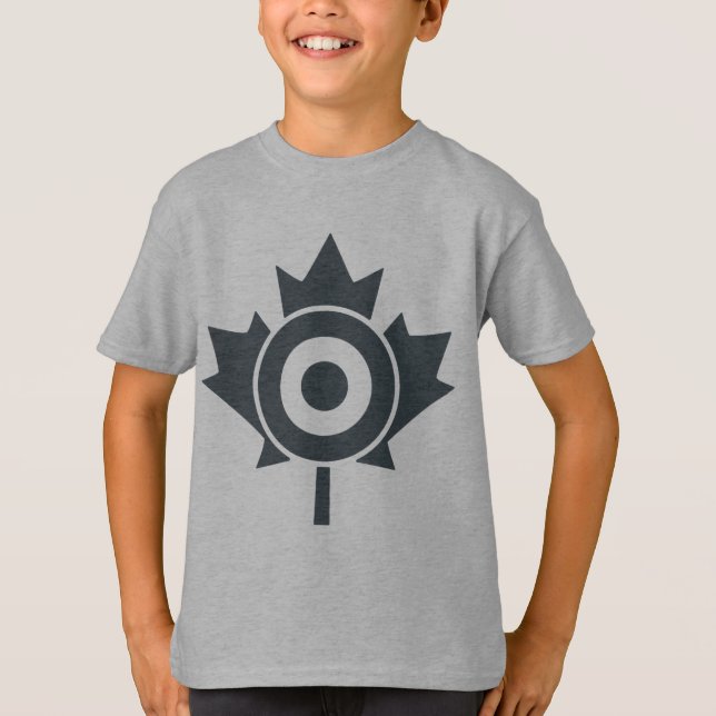 Canadian Maple Leaf Roundel Mod Graphic T-Shirt (Front)