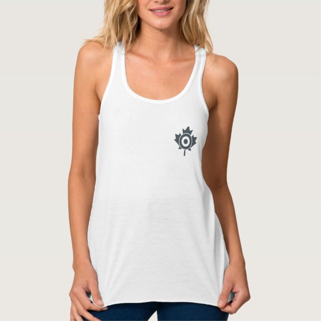 Canadian Maple Leaf Roundel Mod Graphic Tank Top (Front)