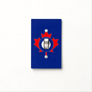Canadian Maple Leaf Roundel Mod Light Switch Cover