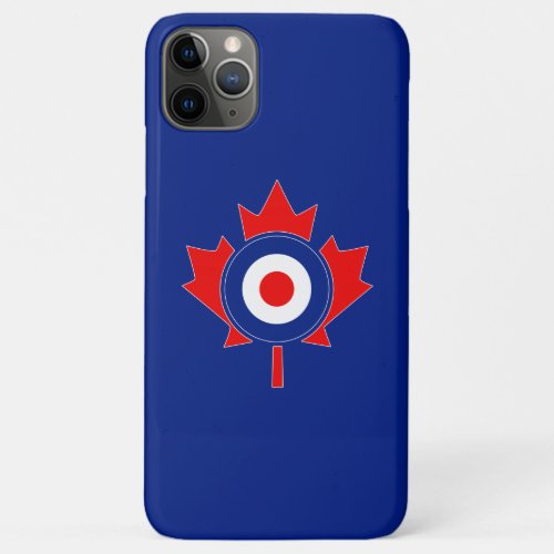 Canadian Maple Leaf Roundel Mod on blue iPhone 11 Pro Max Case