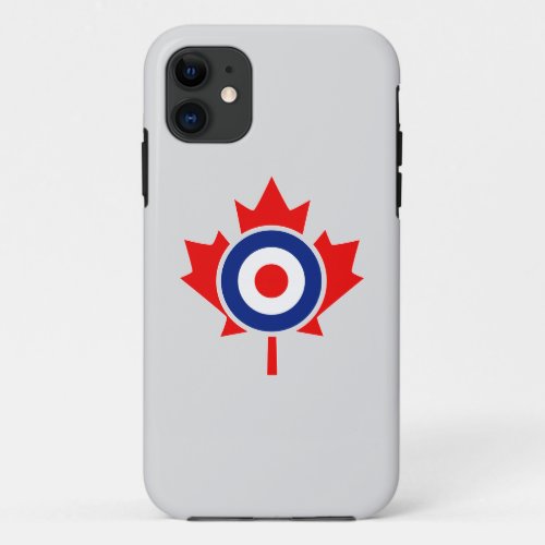 Canadian Maple Leaf Roundel Mod Style Tag iPhone 11 Case