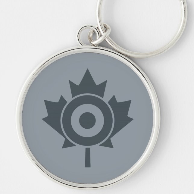 Canadian Maple Leaf Roundel Mod Tag Keychain (Front)