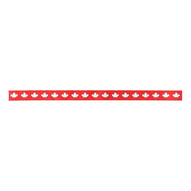 Canadian Maple Leaf Satin Ribbon (Front)