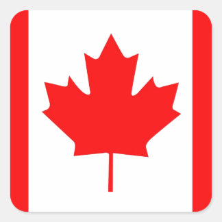 Canadian Maple Leaf Square Sticker