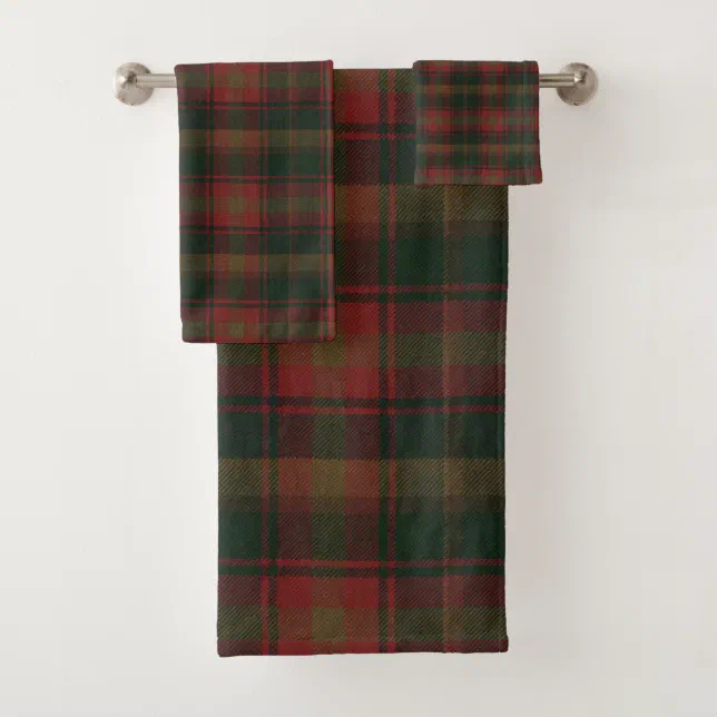 Canadian Maple Leaf Tartan Bath Towel Set Zazzle