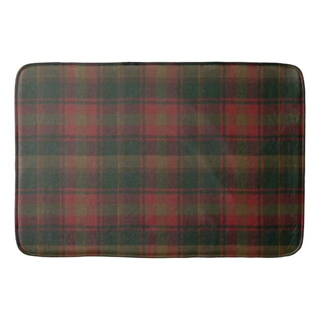 Canadian Maple Leaf Tartan Bathroom Mat (Front)