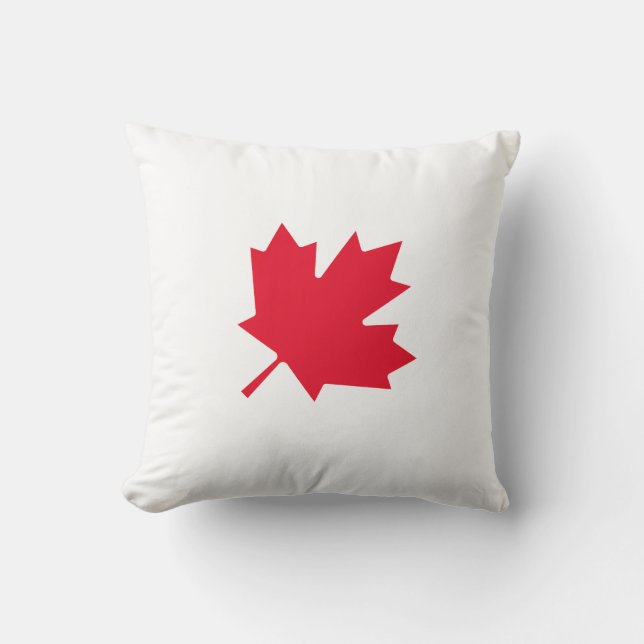 Canadian Maple Leaf Throw Pillow (Front)