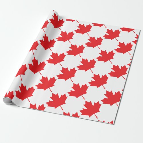 Canadian Maple Leaf Wrapping Paper