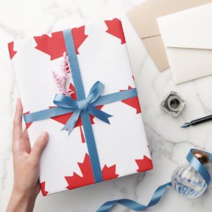 Canadian Maple Leaf Wrapping Paper – Red Canada 