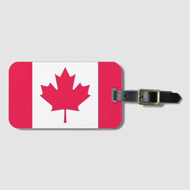 Canadian maple luggage tag (Front Horizontal)