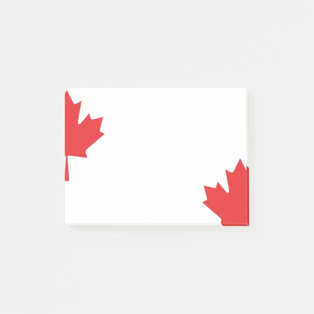 Canadian Maple Red Leaf Notebook – Canada Themed  Post-it Notes (Front)