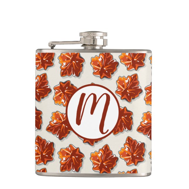 Canadian Maple Syrup Candy Pattern Flask (Front)