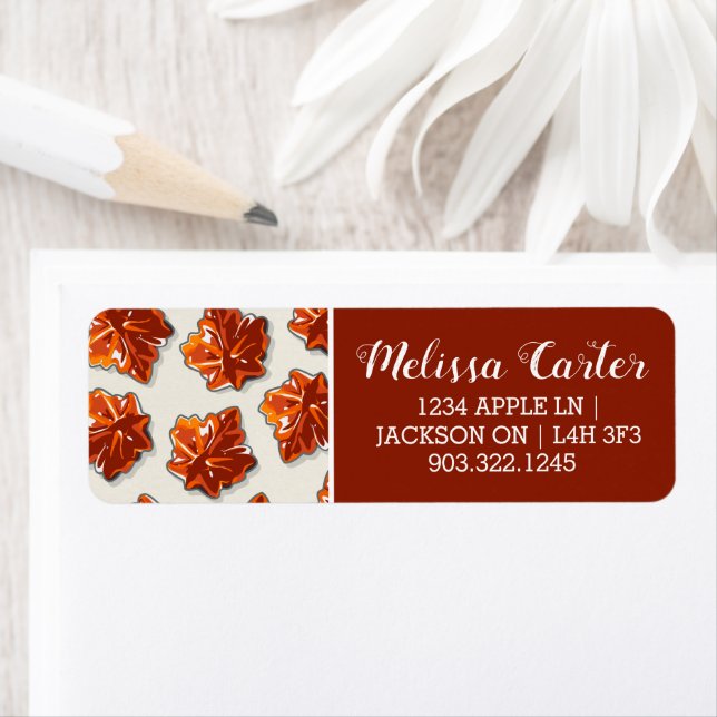 Canadian Maple Syrup Candy Pattern Label (Insitu)