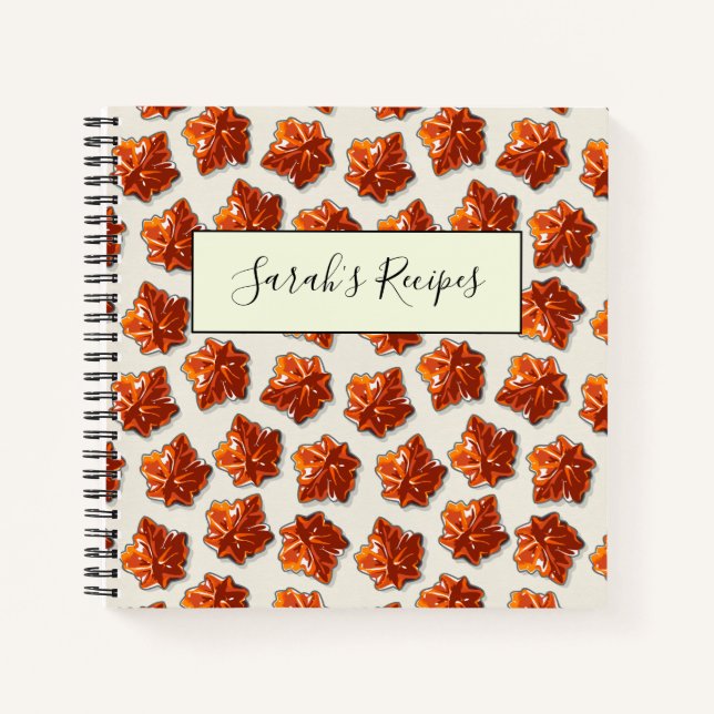 Canadian Maple Syrup Candy Pattern Notebook (Front)
