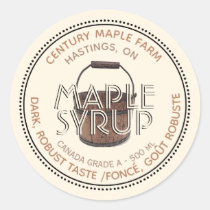 Canadian Maple Syrup Editable Label (Sap Bucket)