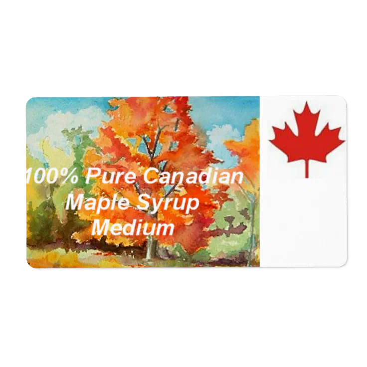 Canadian Maple Syrup Label Zazzle