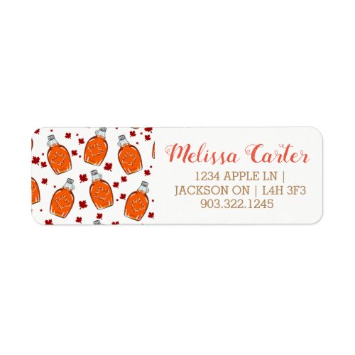 Canadian Maple Syrup Pattern Label