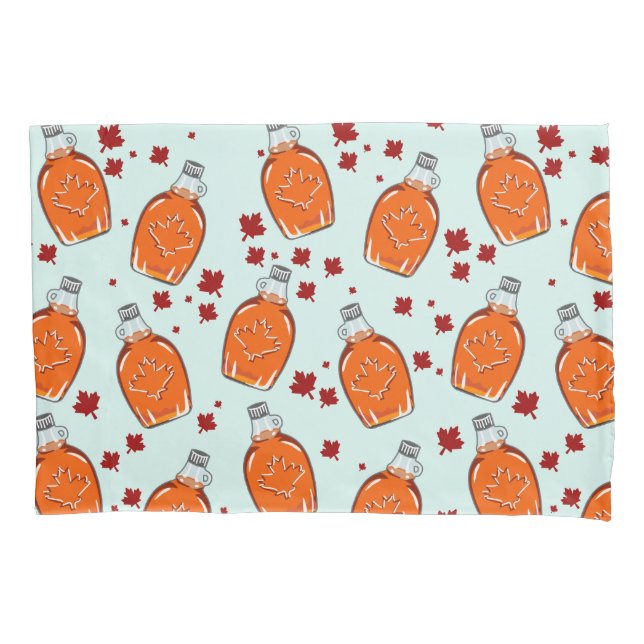 Canadian Maple Syrup Pattern Pillow Case (Front)