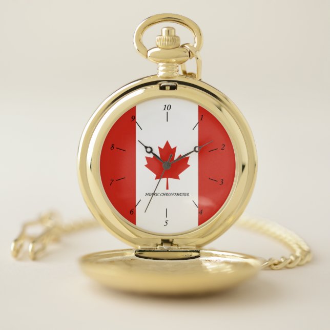 Canadian Metric Clock Pocket Watch (Inside)