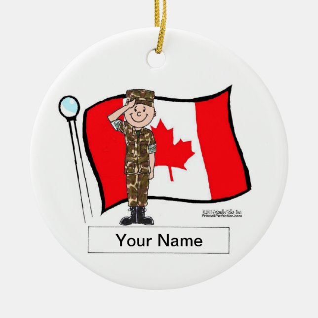 Canadian Military - Male Ceramic Ornament (Front)