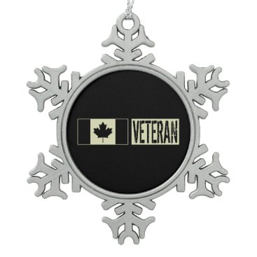 Canadian Military Veteran Snowflake Pewter Christmas Ornament Canadian Military Veteran Snowflake Pewter Christmas Ornament