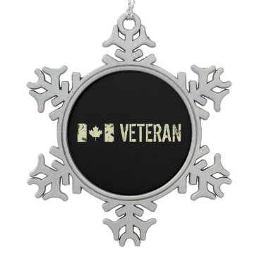 Canadian Military Veteran Snowflake Pewter Christmas Ornament Canadian Military Veteran Snowflake Pewter Christmas Ornament