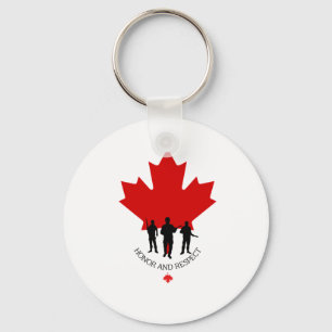 Canadian Military Veteran Sticker Keychain