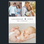 Canadian Minimal Heart Customizable Family Photo Calendar<br><div class="desc">Create lasting memories with this chic,  modern 12-month Canadian calendar featuring a minimal heart design and customizable photos for each month. The elegant cover showcases a clean 3-photo layout,  perfect for highlighting weddings,  babies,  or family moments. A stylish and meaningful gift for any occasion.</div>