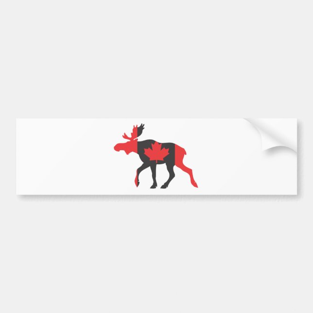 Canadian Moose Bumper Sticker (Front)