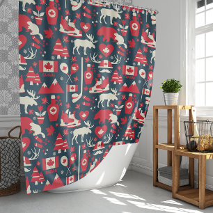 Canadian Moose Canada Icons Shower Curtain