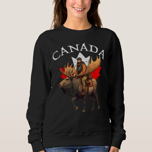 Canadian Moose Canada Souvenir Canada Sweatshirt (Front)