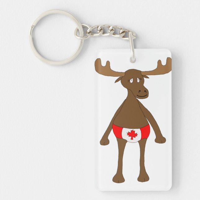 Canadian Moose Keychain (Front)