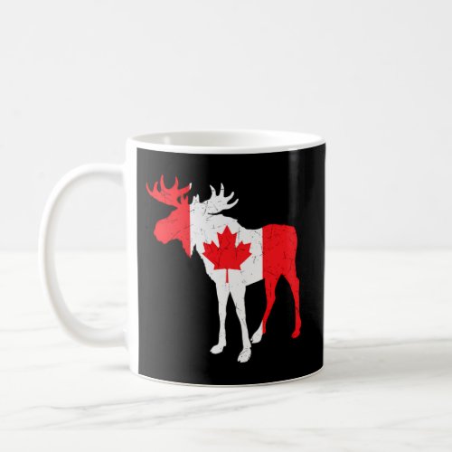 Canadian Moose Maple Leaf Canada Flag Patriotic Coffee Mug