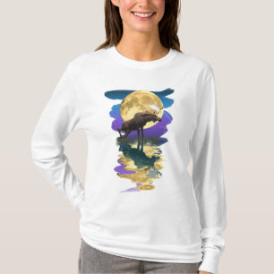 Canadian Moose & Moon Wildlife T-Shirt