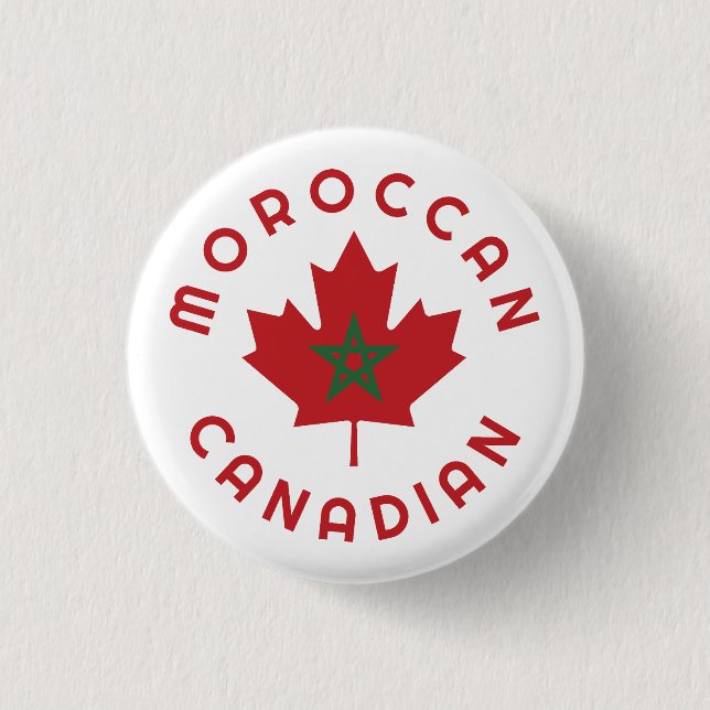 Canadian Moroccan  Roots Button (Front)